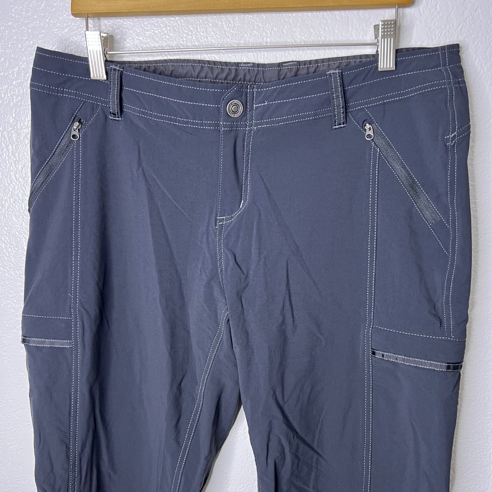 Kuhl Raid Womens Dark Gray Cinchable Leg Hiking Pants Size 14 Short Outdoor - Picture 3 of 8